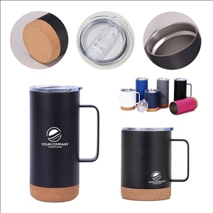 12oz/16oz Cork Bottom Stainless Coffee Mug With Handle